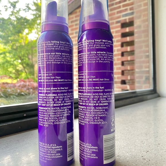 NEW- Aussie Miracle Curls Mousse with Coconut Oil - Picture 2 of 2